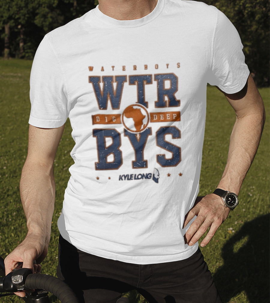 Waterboys WTRBYS Dig Deep Africa Map Distressed Design Kyle Long T-Shirt