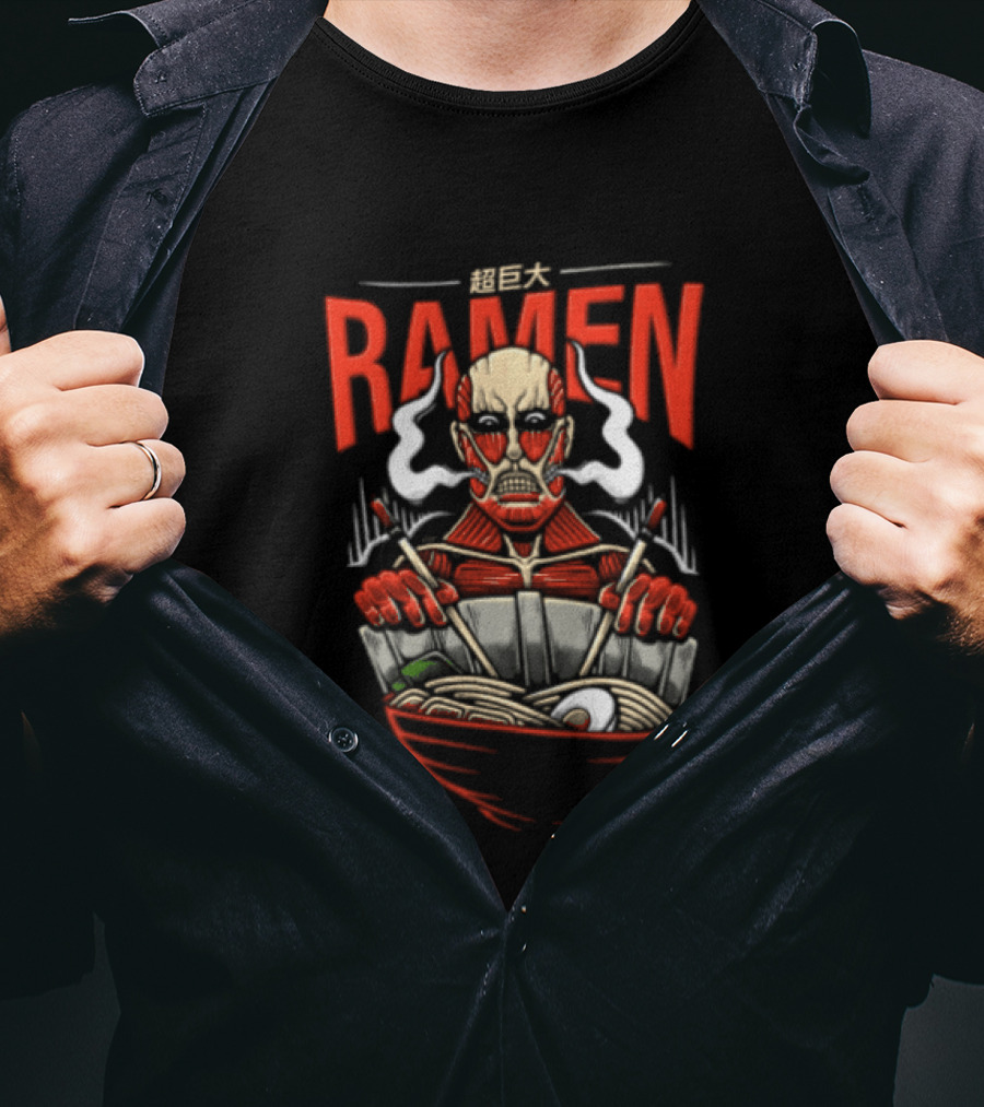 Titan Sized Ramen Colossal Noodles And Broth Delight T-Shirt