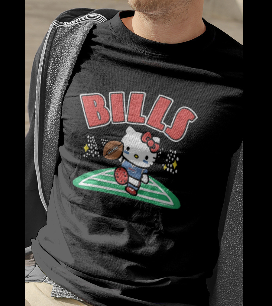 Hello Kitty Buffalo Bills Football Style Collaboration T-Shirt