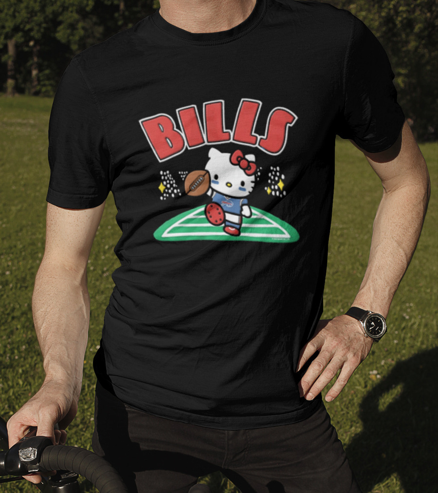 Hello Kitty Buffalo Bills Football Style Collaboration T-Shirt