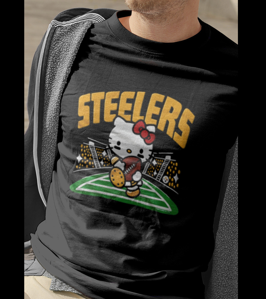 Hello Kitty Pittsburgh Steelers Football Collaboration T-Shirt