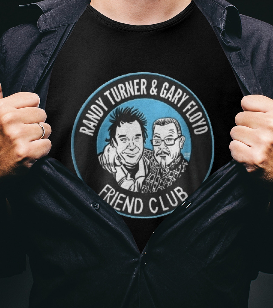 Randy Turner And Gary Floyd Friend Club Circular Caricature T-Shirt