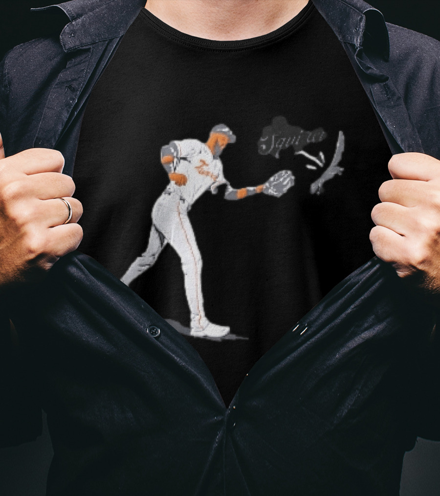 Squirrel Leody Taveras Texas Rangers MLB Catching Cartoon Baseball T-Shirt