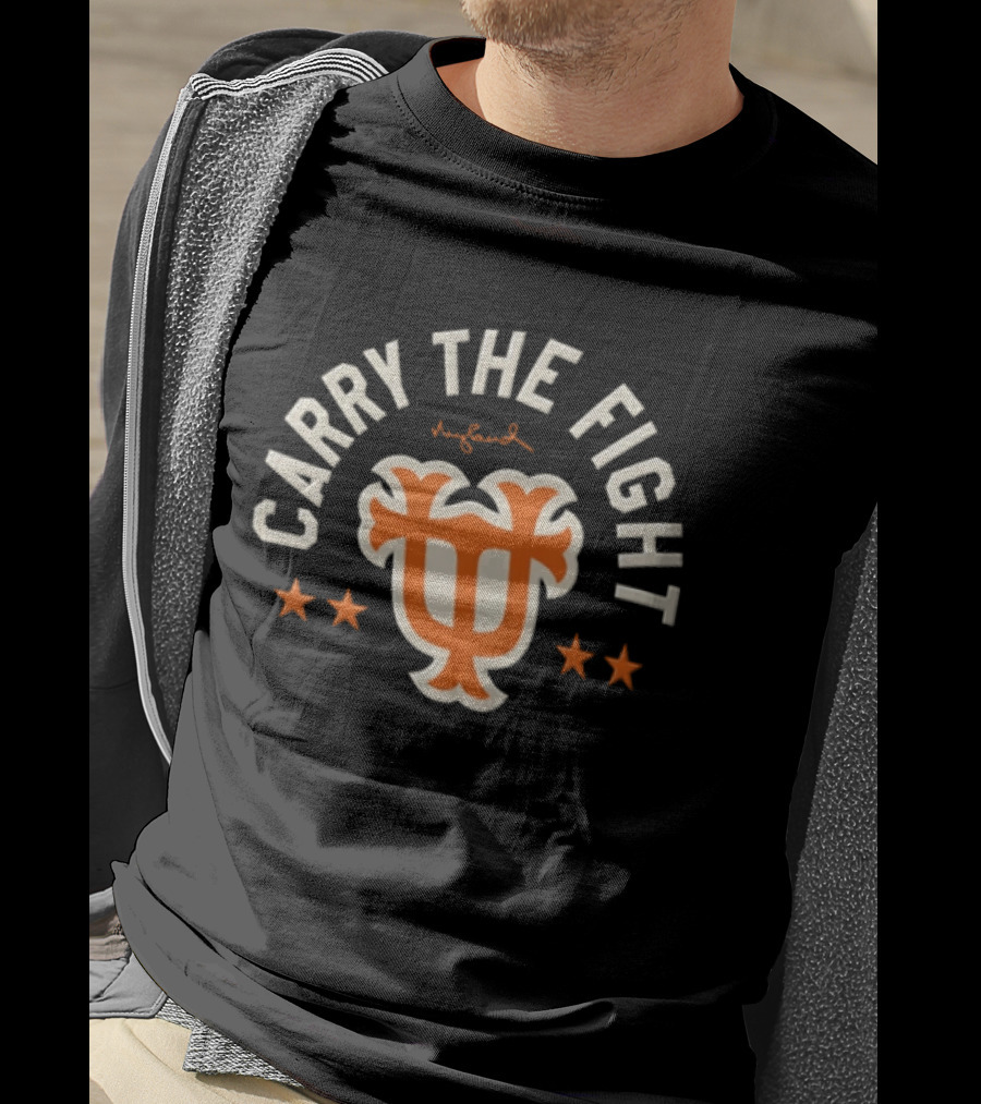 Carry The Fight Tennessee Volunteers Iconic Insignia With Stars T-Shirt