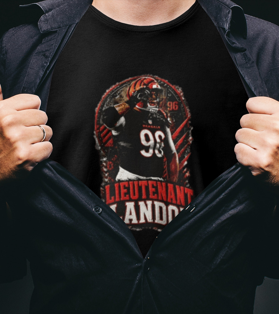 Lieutenant Landon 96 Cincinnati Bengals Football Salute T-Shirt
