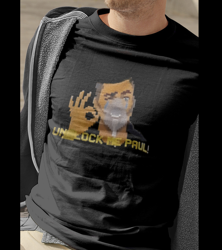 Unblock Me Paul Pixel Art Crying Man OK Hand Gesture T-Shirt