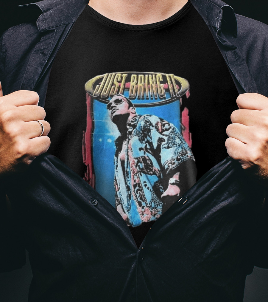 World Wrestling Federation Just Bring It Dwayne The Rock Johnson Sunglasses T-Shirt