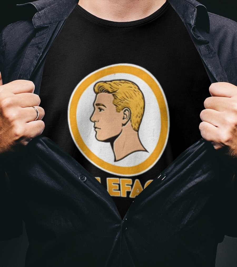 Palefaces Distressed Blonde Male Profile Circular T-Shirt