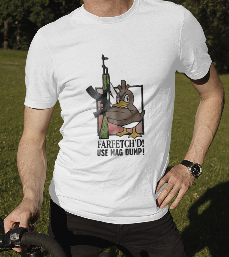 Farfetch'd Use Mag Dump Pok Mon Holding AK47 Rifle T-Shirt