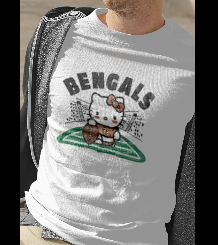 Hello Kitty Cincinnati Bengals Football Collaboration T-Shirt