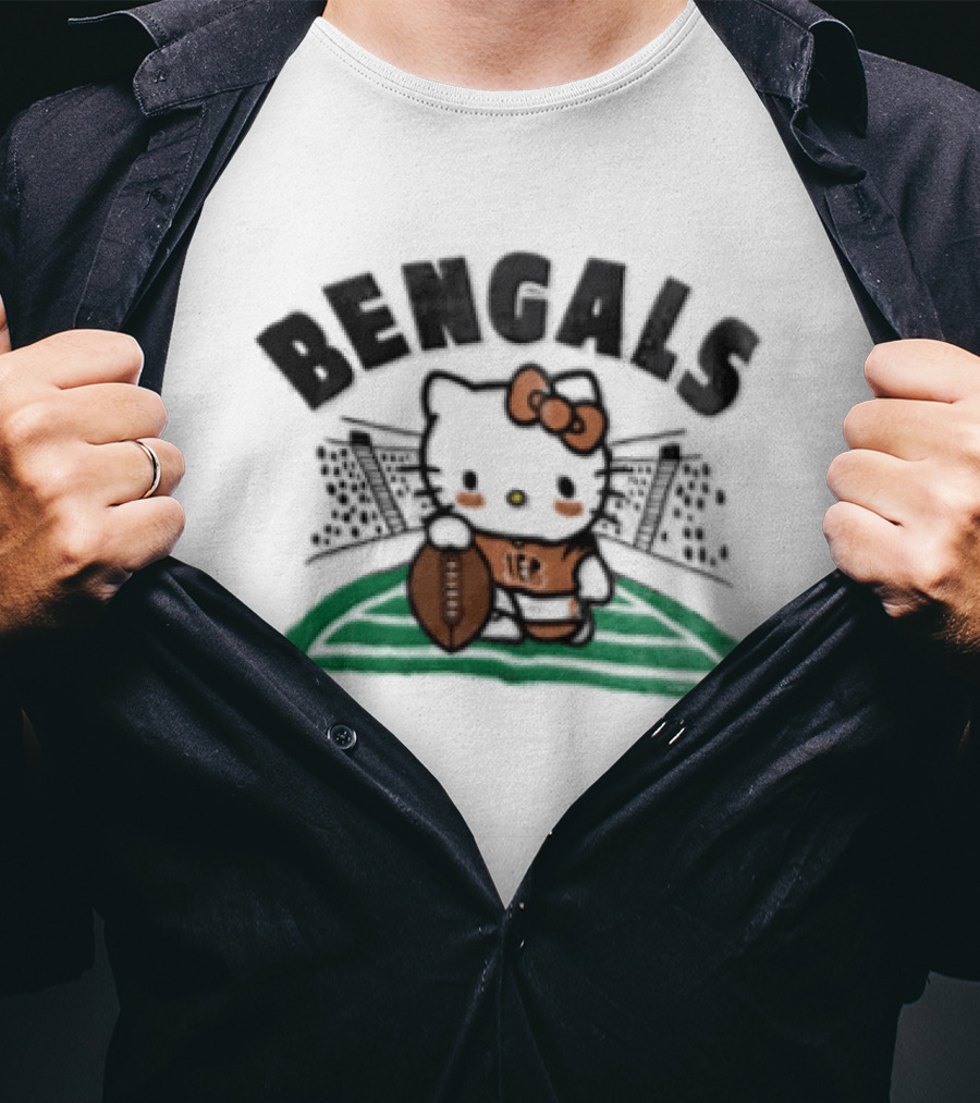 Hello Kitty Cincinnati Bengals Football Collaboration T-Shirt