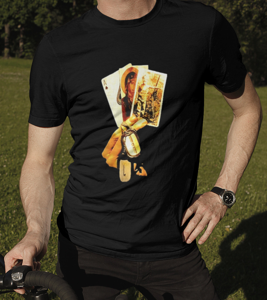 Ace Of Spades Virgin Mary Soldier Photograph Dog Tags T-Shirt