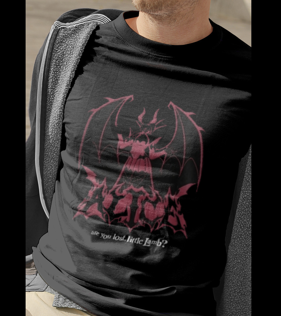 Alice Are You Lost Little Lamb Demon Bat Wings T-Shirt