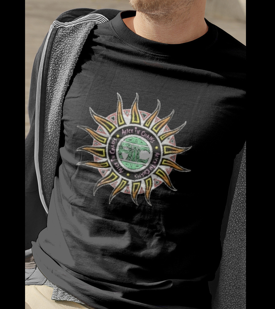 Alice In Chains Sun Icon With Band Name T-Shirt