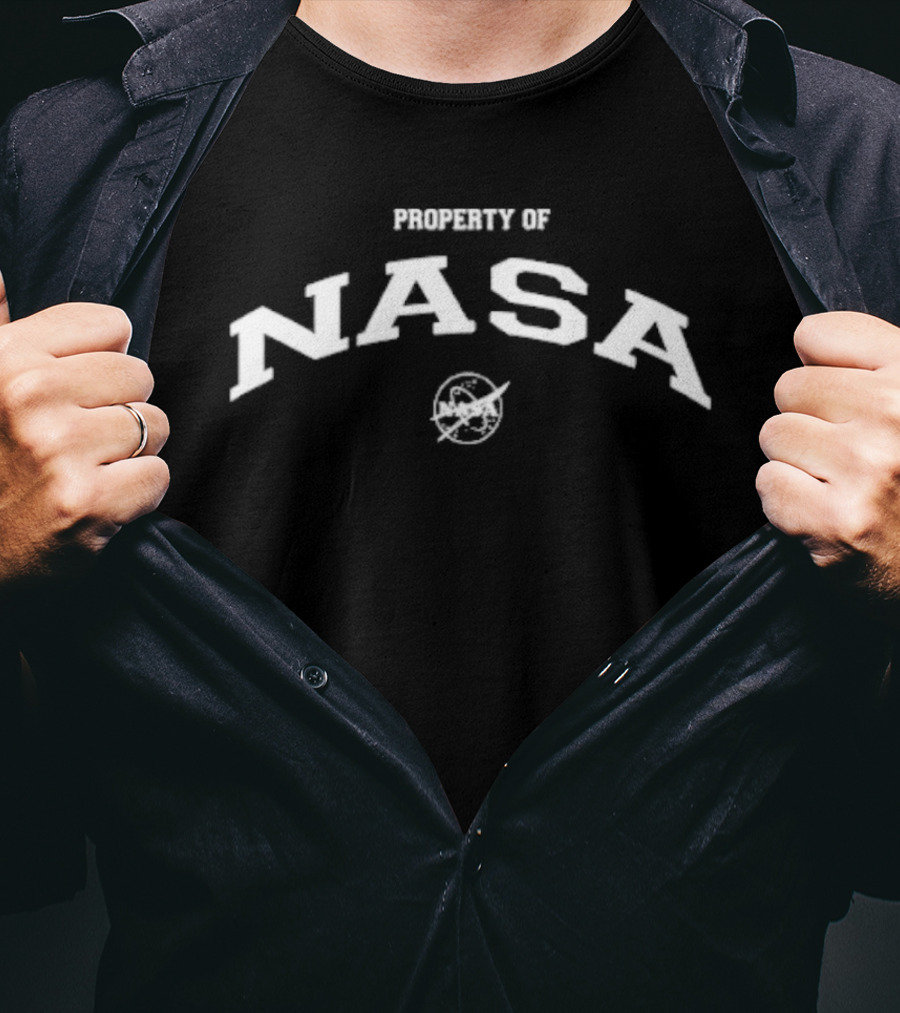 Andre Wisdom Property Of NASA Souvenir Spellout Text With NASA T-Shirt