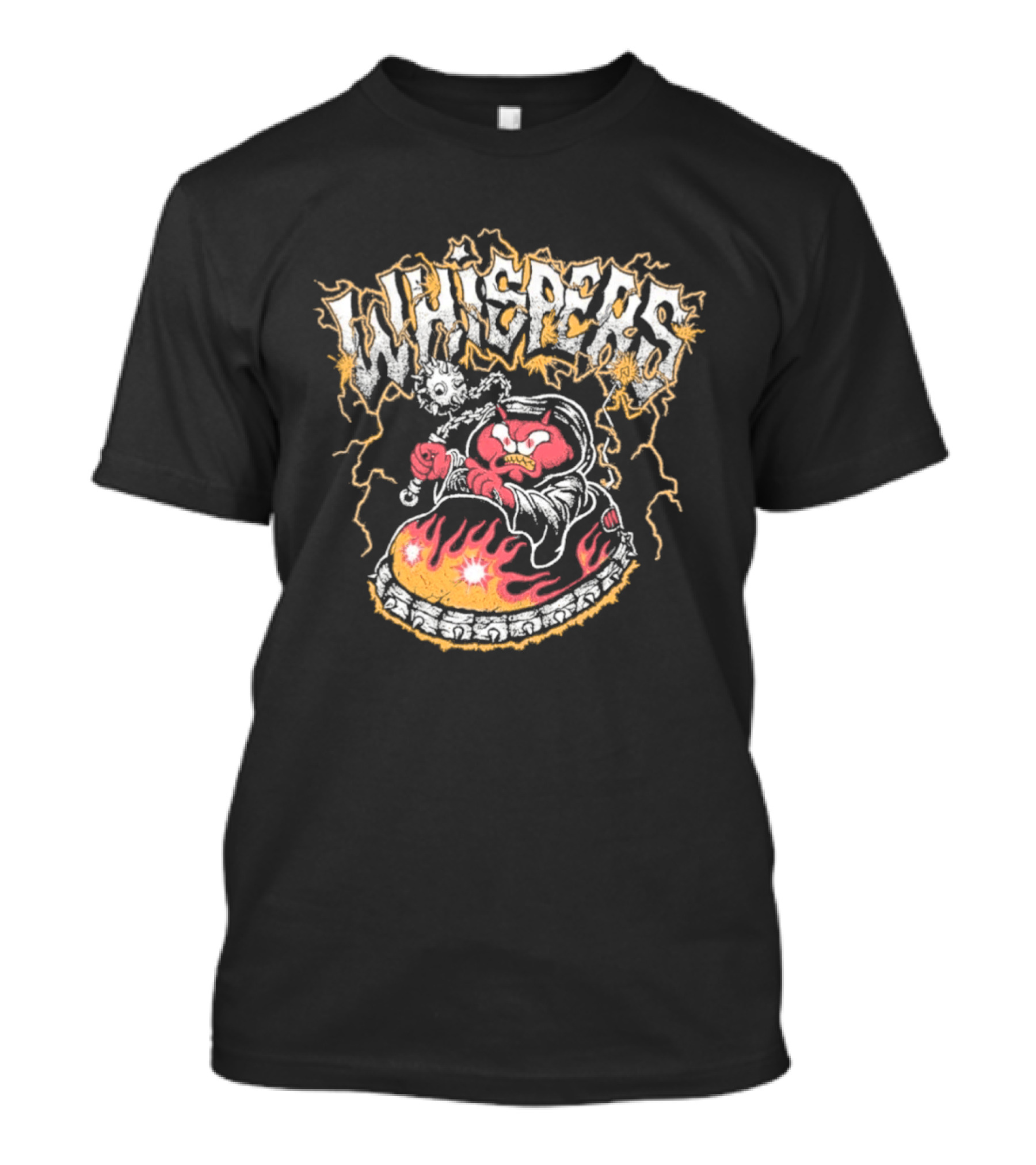 Whispers Armada Bumper Car Devil Flames Lightning T-Shirt