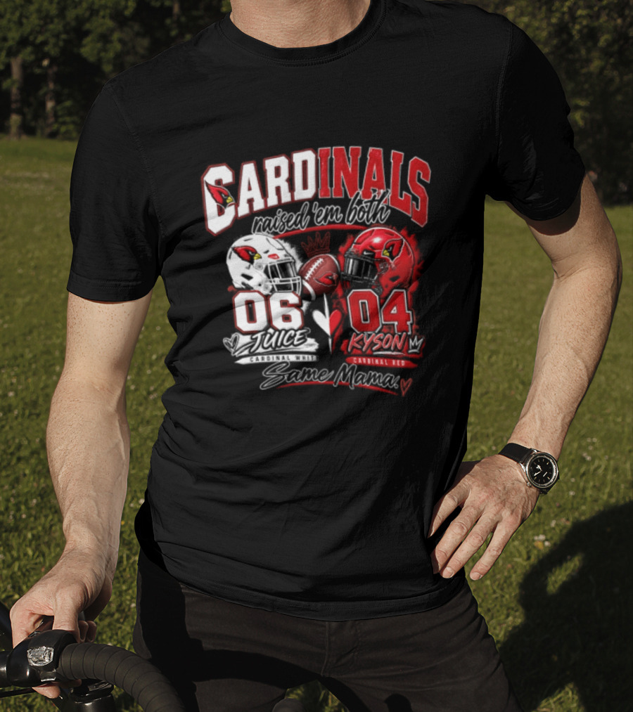 Cardinals Raised 'em Both 06 White Juice Vs 04 Red Kyson Bax Memx T-Shirt
