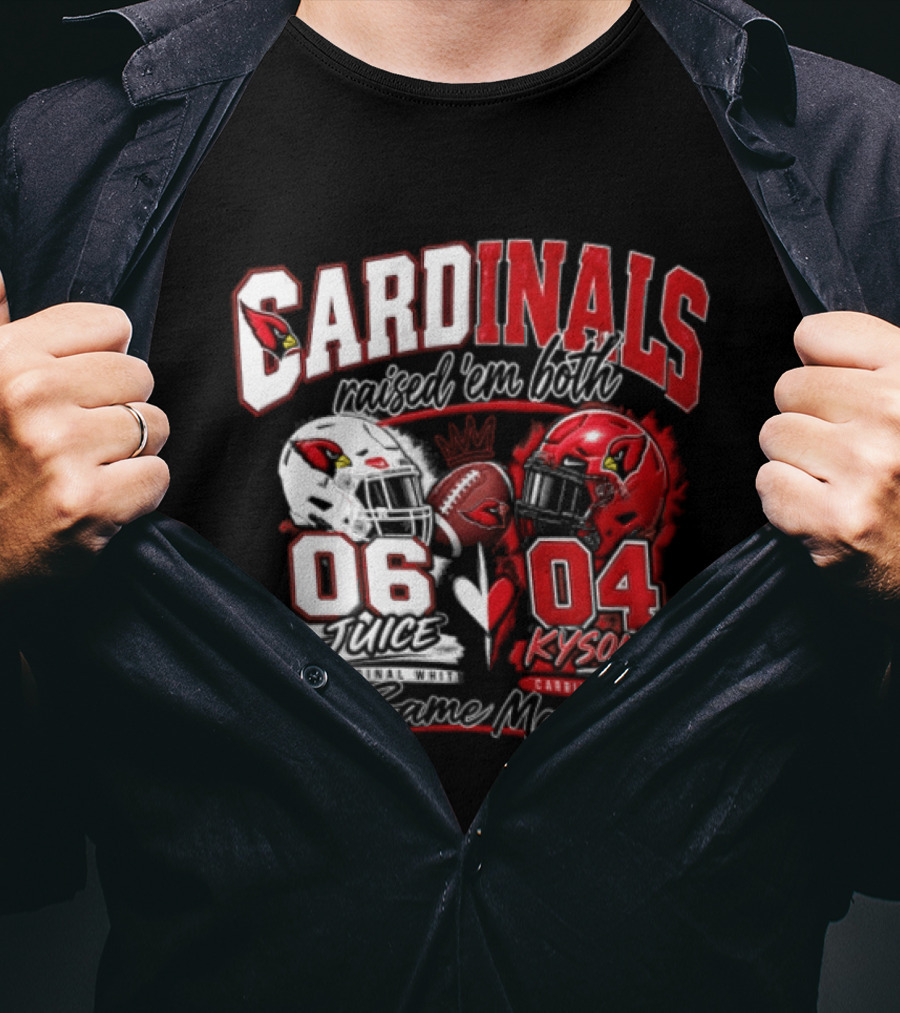 Cardinals Raised 'em Both 06 White Juice Vs 04 Red Kyson Bax Memx T-Shirt