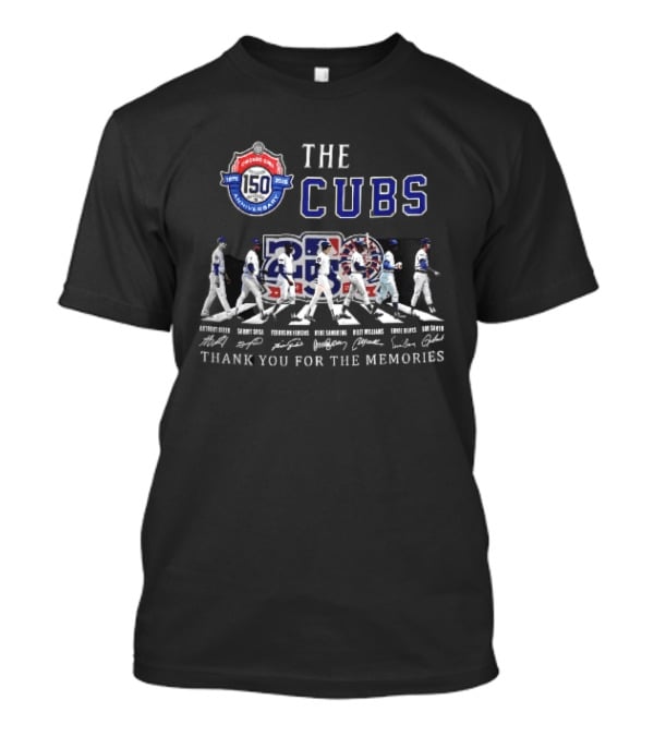 Chicago Cubs 1876 2026 150th Anniversary Legendary Players Thank You For The Memories T-Shirt