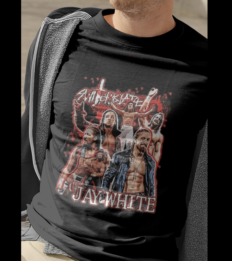 Jay White Switchblade Wrestling Montage Collage T-Shirt