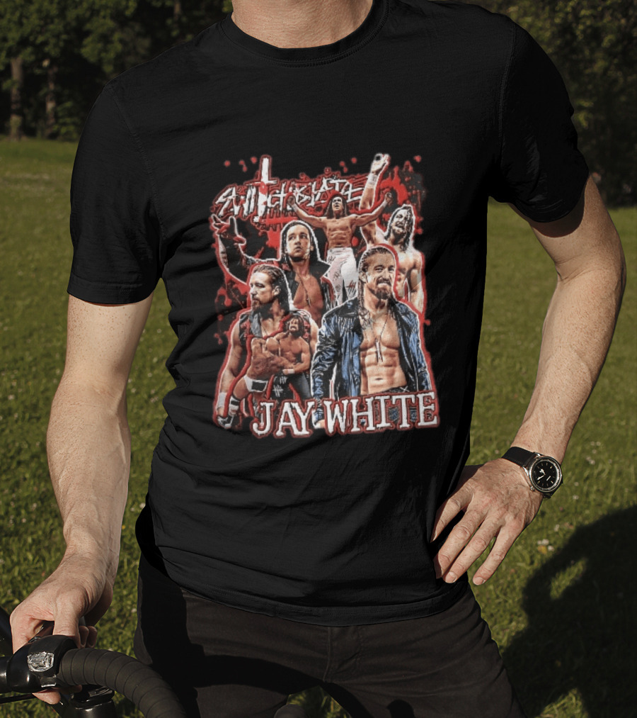 Jay White Switchblade Wrestling Montage Collage T-Shirt