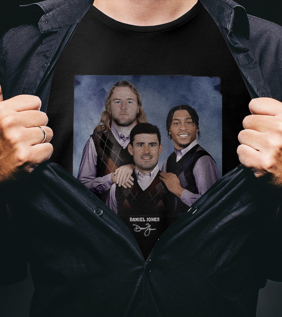 Indianapolis Football Step Bros Jonathan Taylor Daniel Jones Tyler Warren T-Shirt