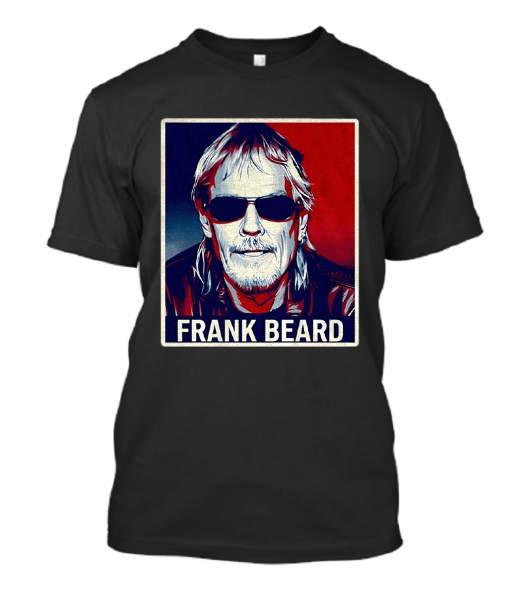 Frank Beard Vintage Rocker Sunglasses T-Shirt
