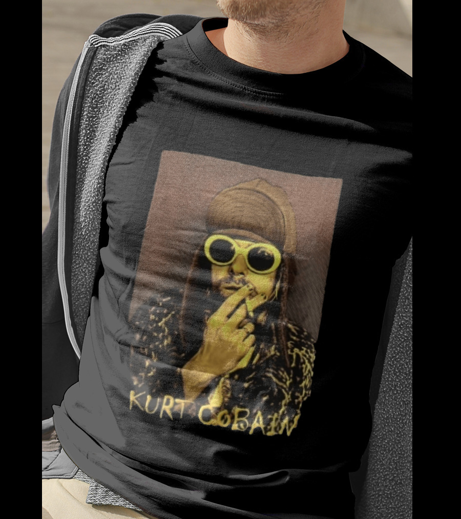 Kurt Cobain Sunglasses Cigarette T-Shirt