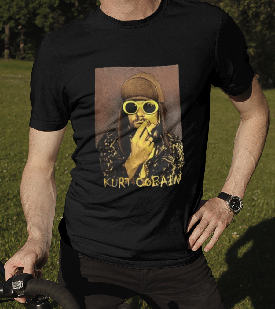 Kurt Cobain Sunglasses Cigarette T-Shirt