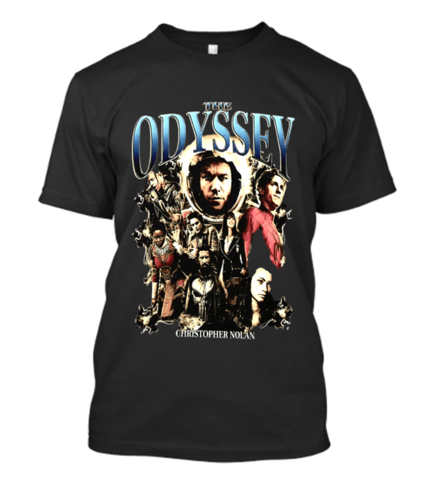 The Odyssey Christopher Nolan Sci Fi Movie Characters Collage T-Shirt