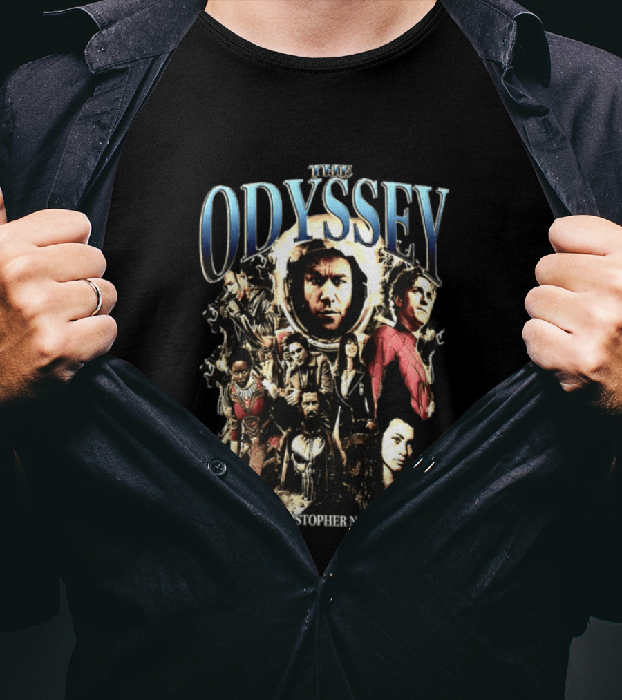 The Odyssey Christopher Nolan Sci Fi Movie Characters Collage T-Shirt
