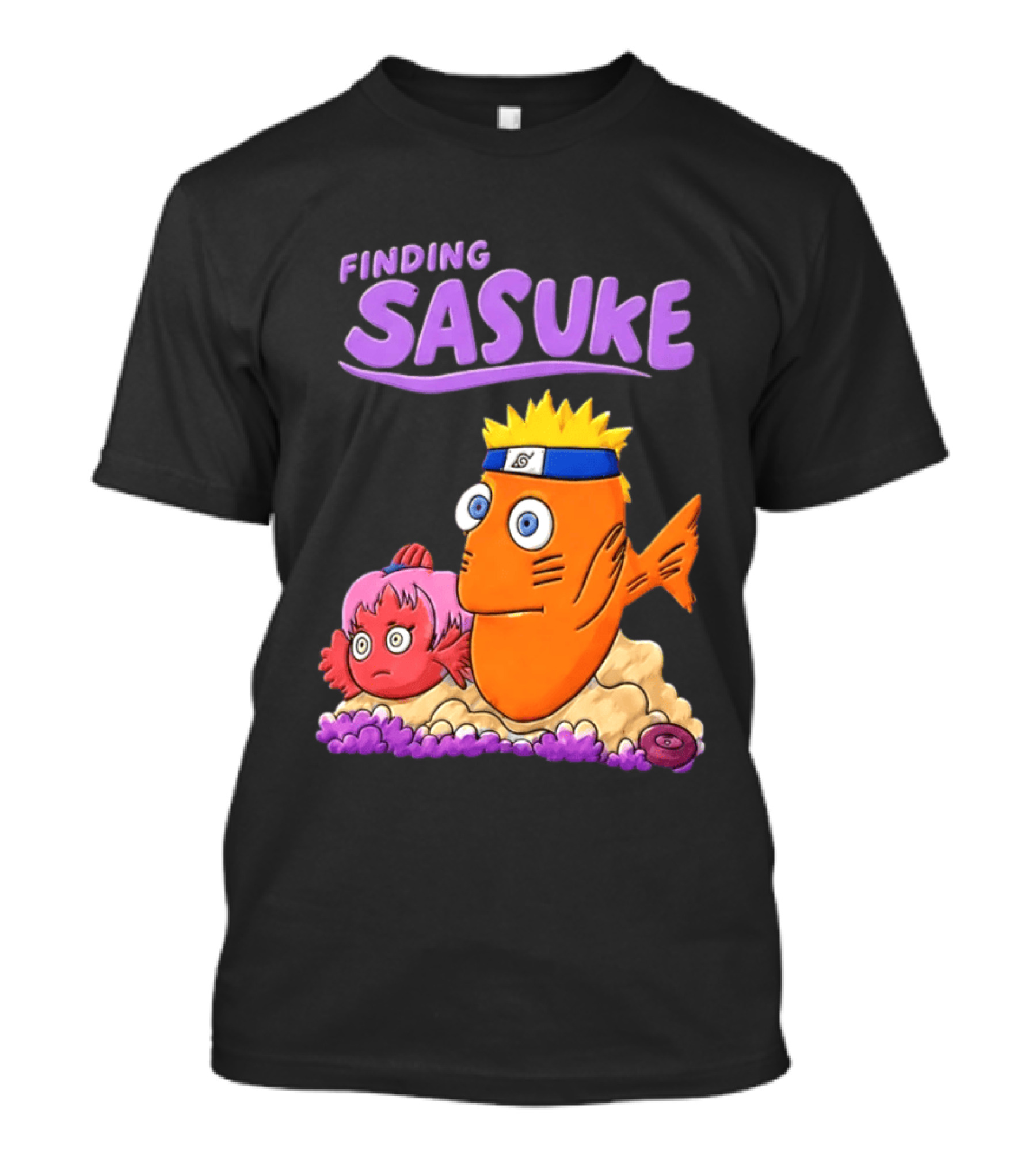 Finding Sasuke With Naruto And Nemo Crossover Adventure T-Shirt