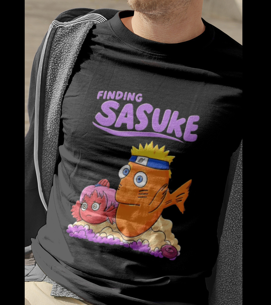 Finding Sasuke With Naruto And Nemo Crossover Adventure T-Shirt