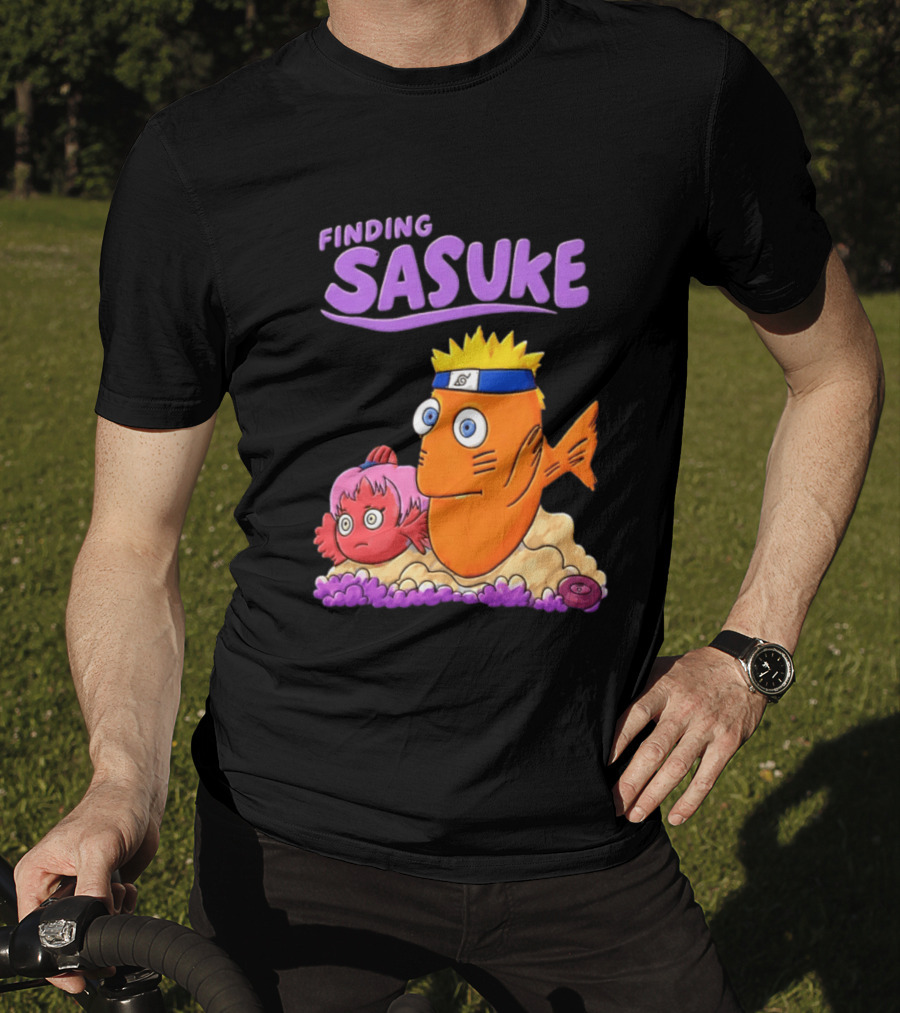 Finding Sasuke With Naruto And Nemo Crossover Adventure T-Shirt