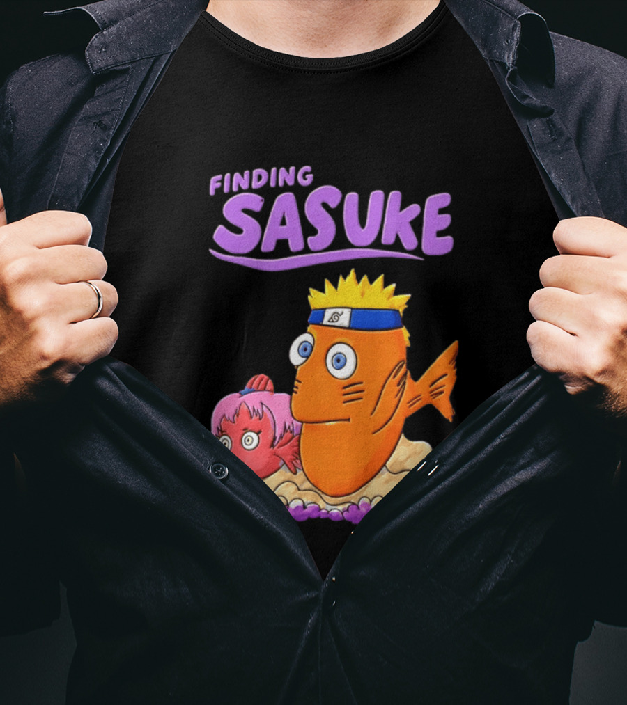 Finding Sasuke With Naruto And Nemo Crossover Adventure T-Shirt