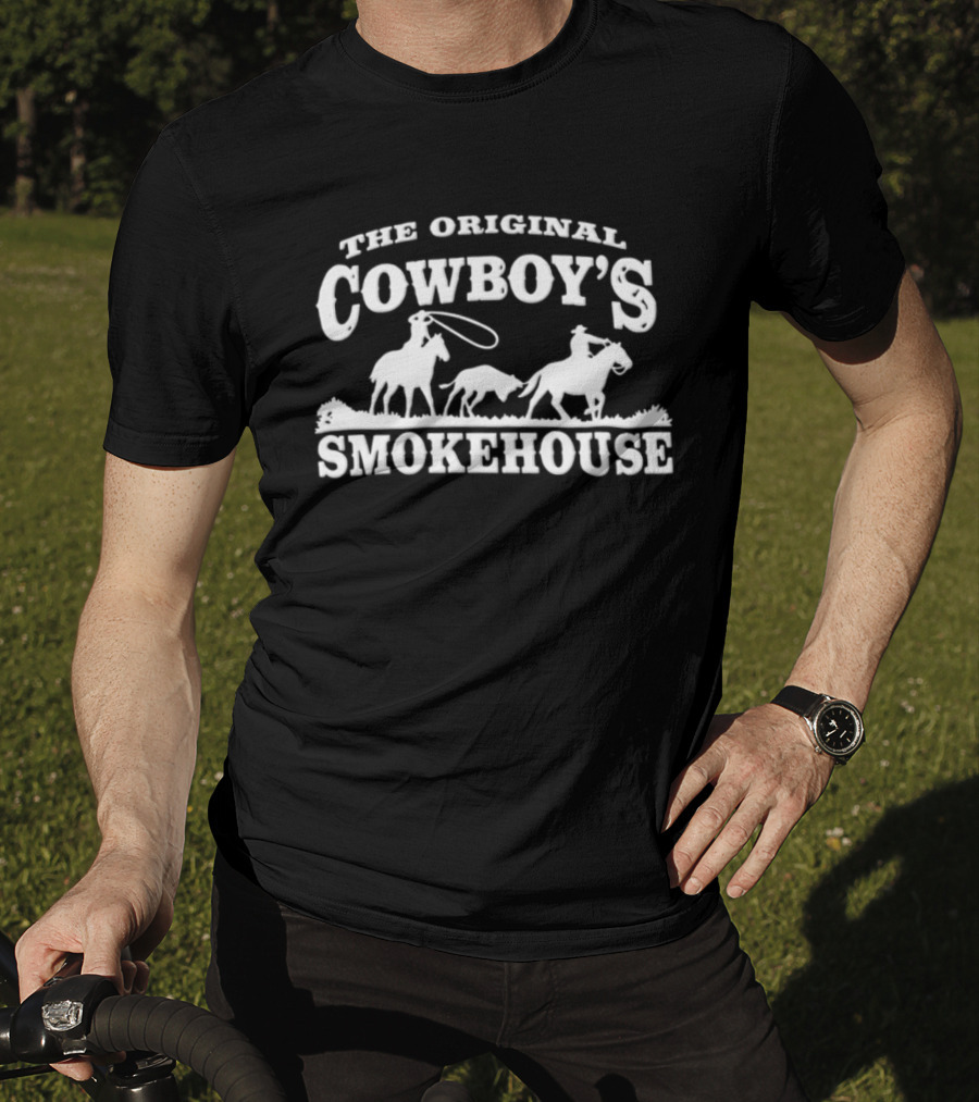 The Original Cowboy's Smokehouse Western Rodeo Scene T-Shirt