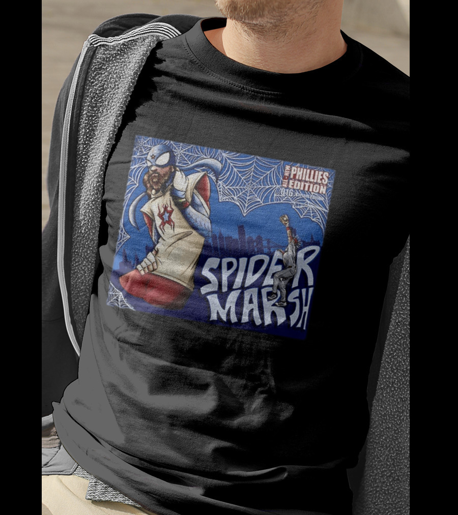 Philadelphia Phillies Spider Marsh Edition Brandon Marsh MLB T-Shirt