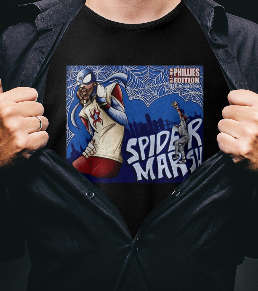Philadelphia Phillies Spider Marsh Edition Brandon Marsh MLB T-Shirt