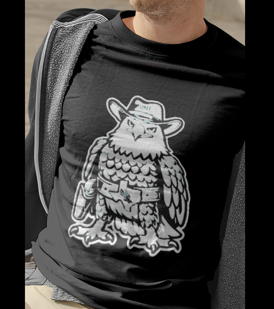 UNT Cowboy Hat Eagle Texas Belt Buckle Sheriff T-Shirt