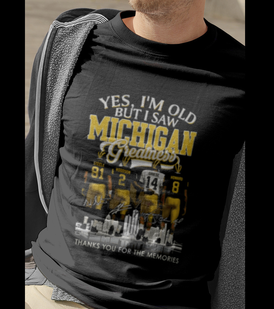 Yes I'm Old But I Saw Michigan Wolverines Greatness Charles Woodson NCAA Memories T-Shirt