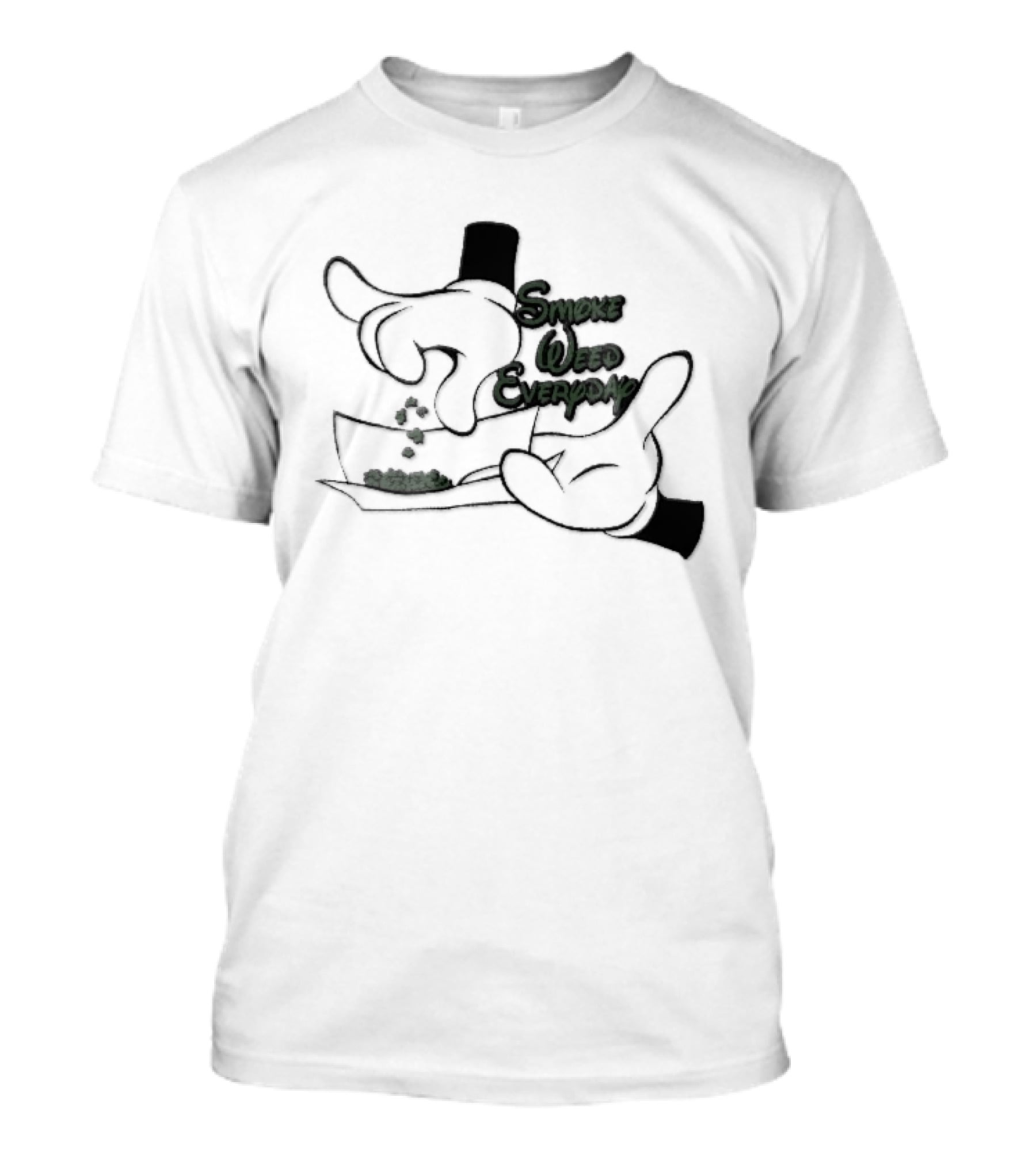 Cartoon Smoke Weed Everyday Gloved Hands Rolling Paper T-Shirt