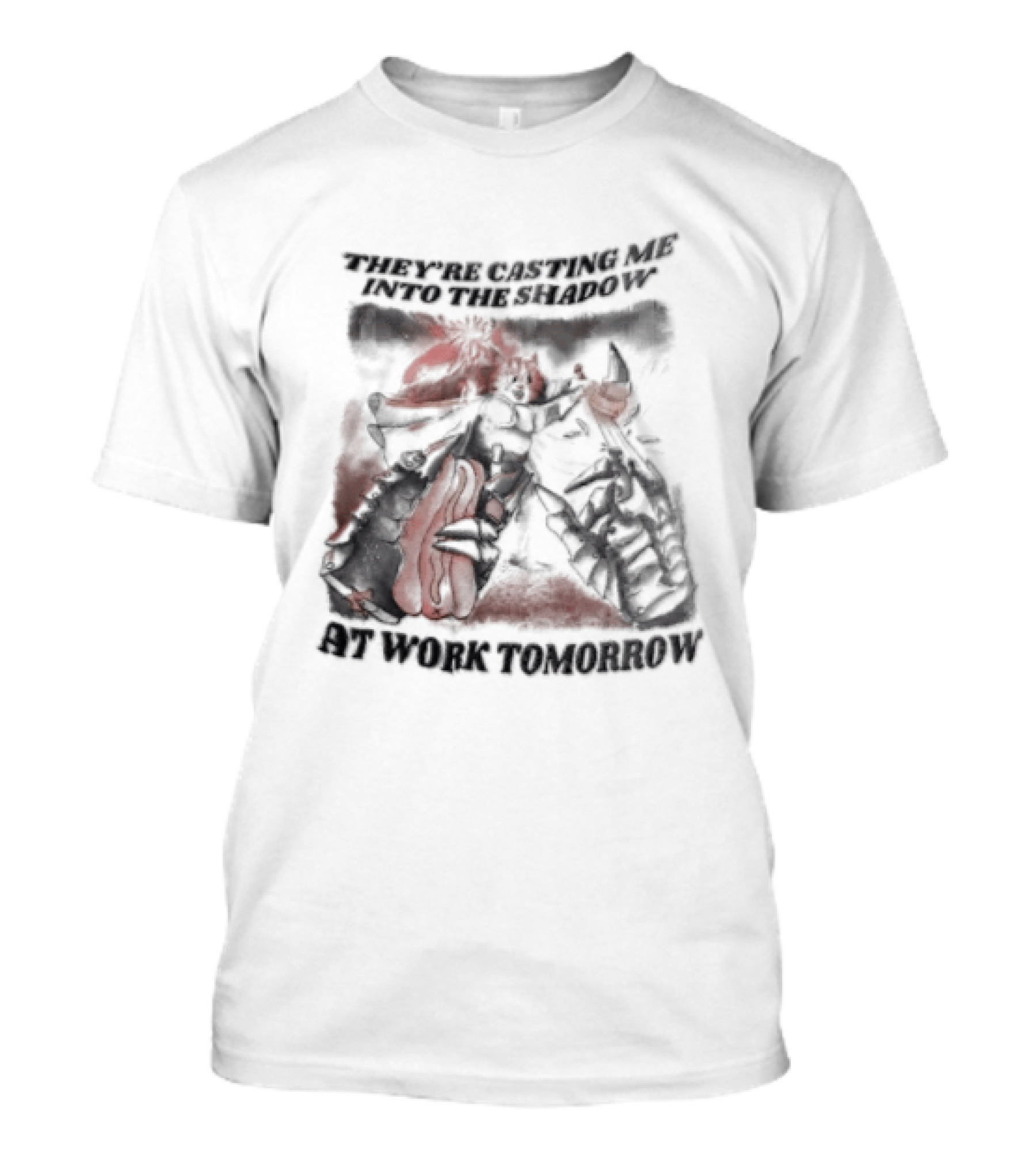 Cat They're Casting Me Into The Shadow At Work Tomorrow Cute Whimsical Feline T-Shirt