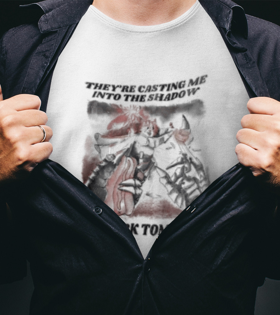 Cat They're Casting Me Into The Shadow At Work Tomorrow Cute Whimsical Feline T-Shirt