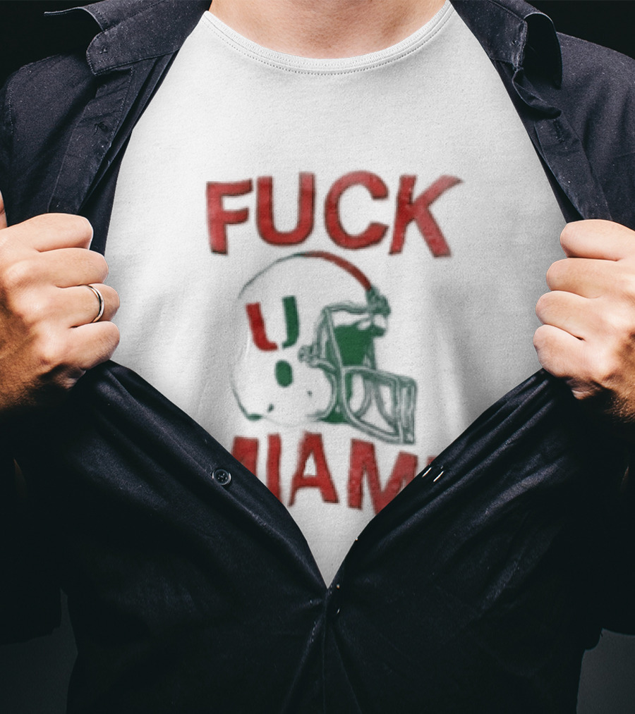 Fuck Miami Football Helmet T-Shirt