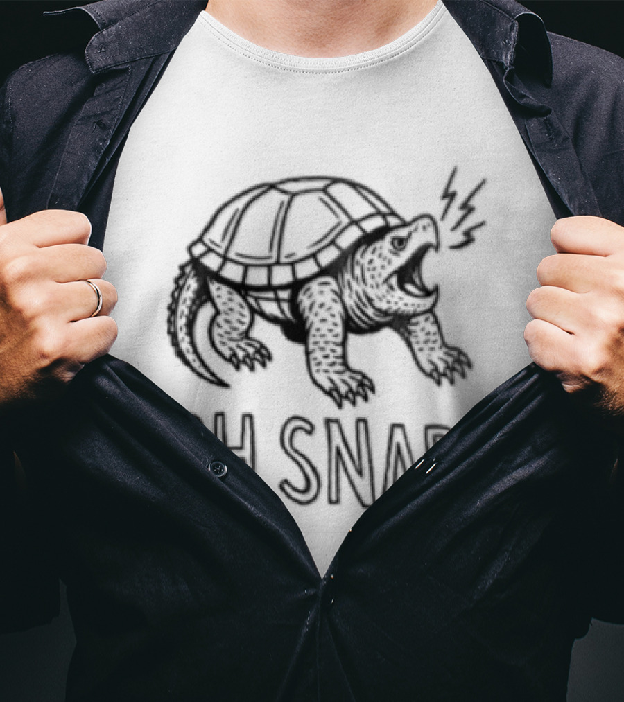 Turtle Oh Snap Funny Snapping Turtle T-Shirt