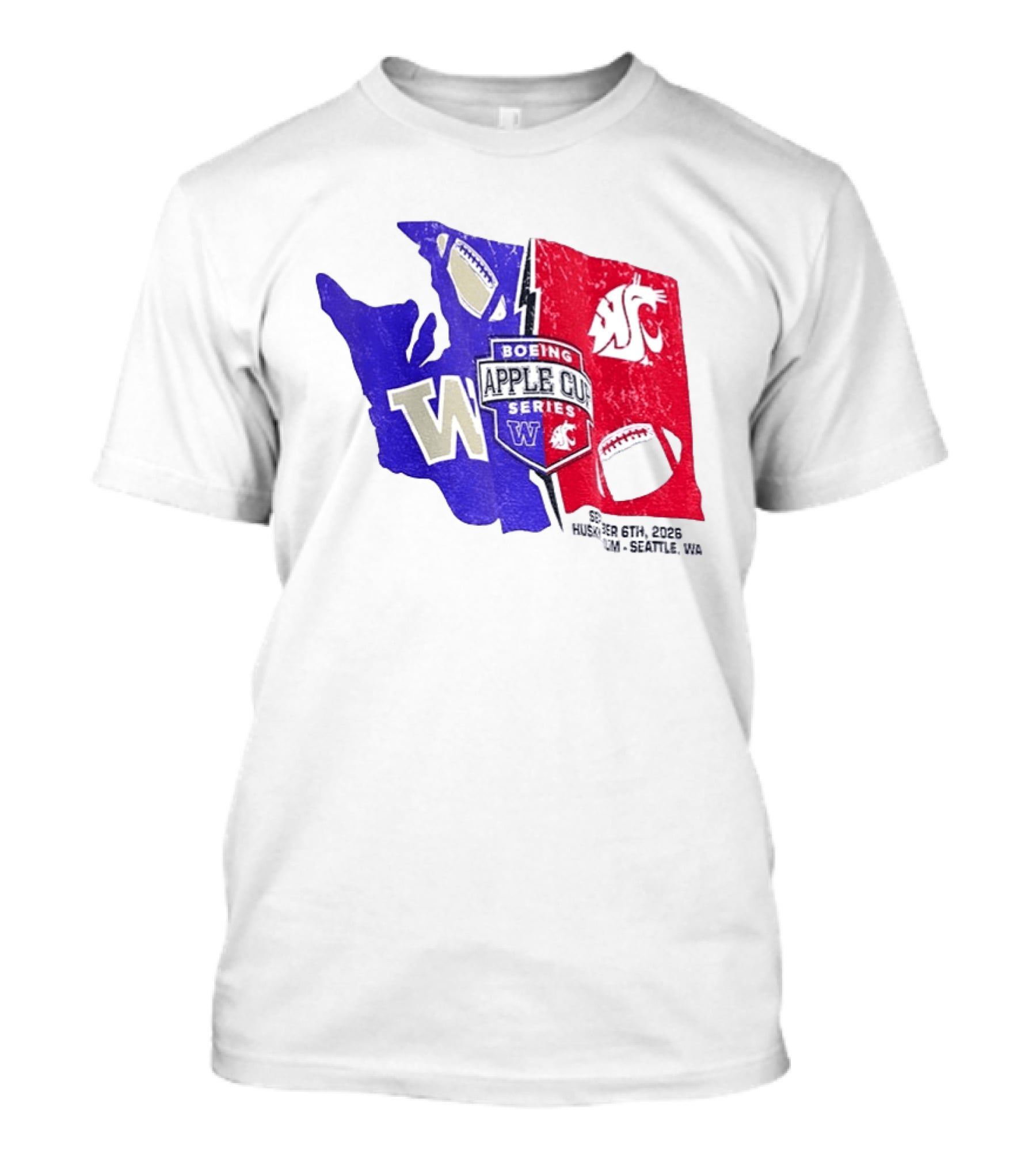 Boeing Apple Cup Series Washington Huskies Vs Cougars Sept 6th 2026 Seattle WA T-Shirt