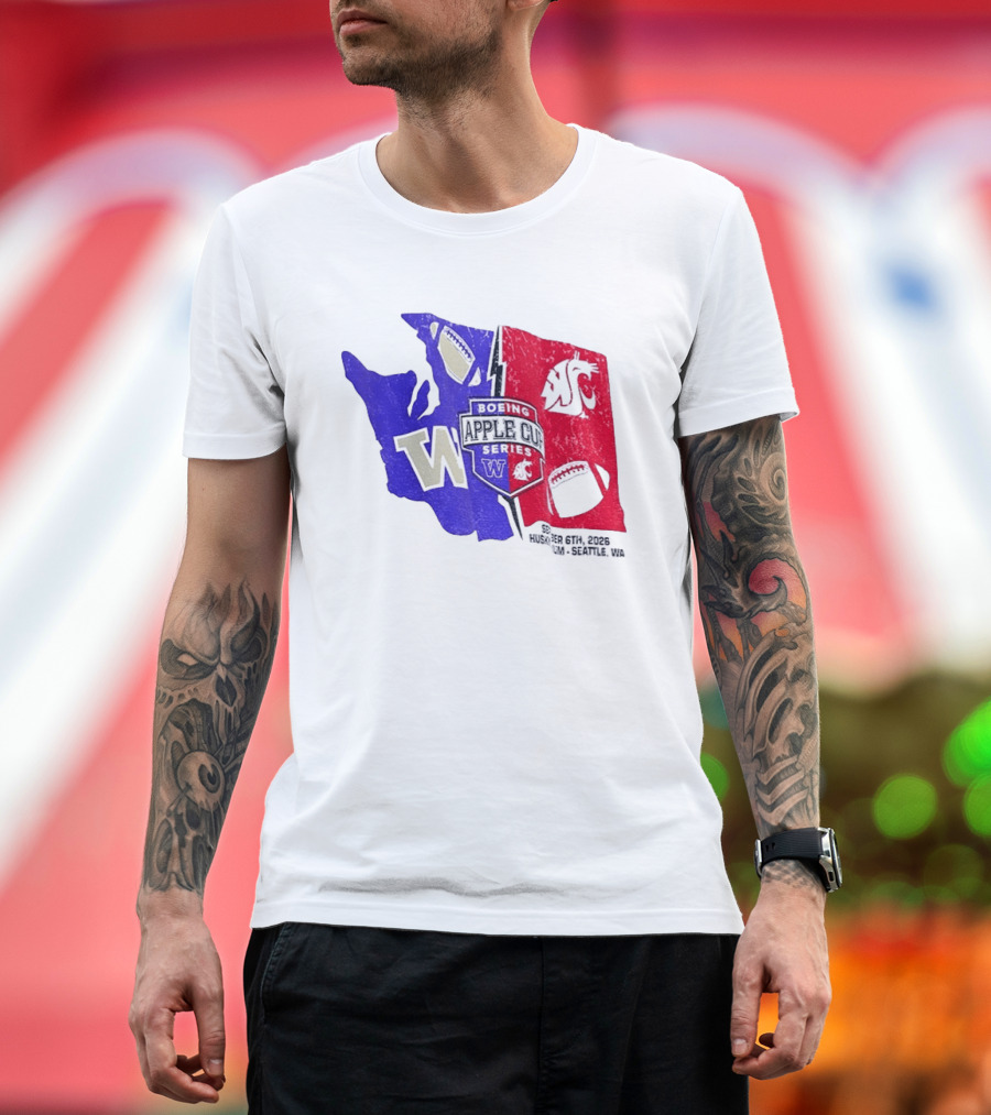 Boeing Apple Cup Series Washington Huskies Vs Cougars Sept 6th 2026 Seattle WA T-Shirt