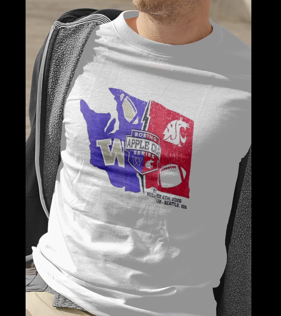 Boeing Apple Cup Series Washington Huskies Vs Cougars Sept 6th 2026 Seattle WA T-Shirt