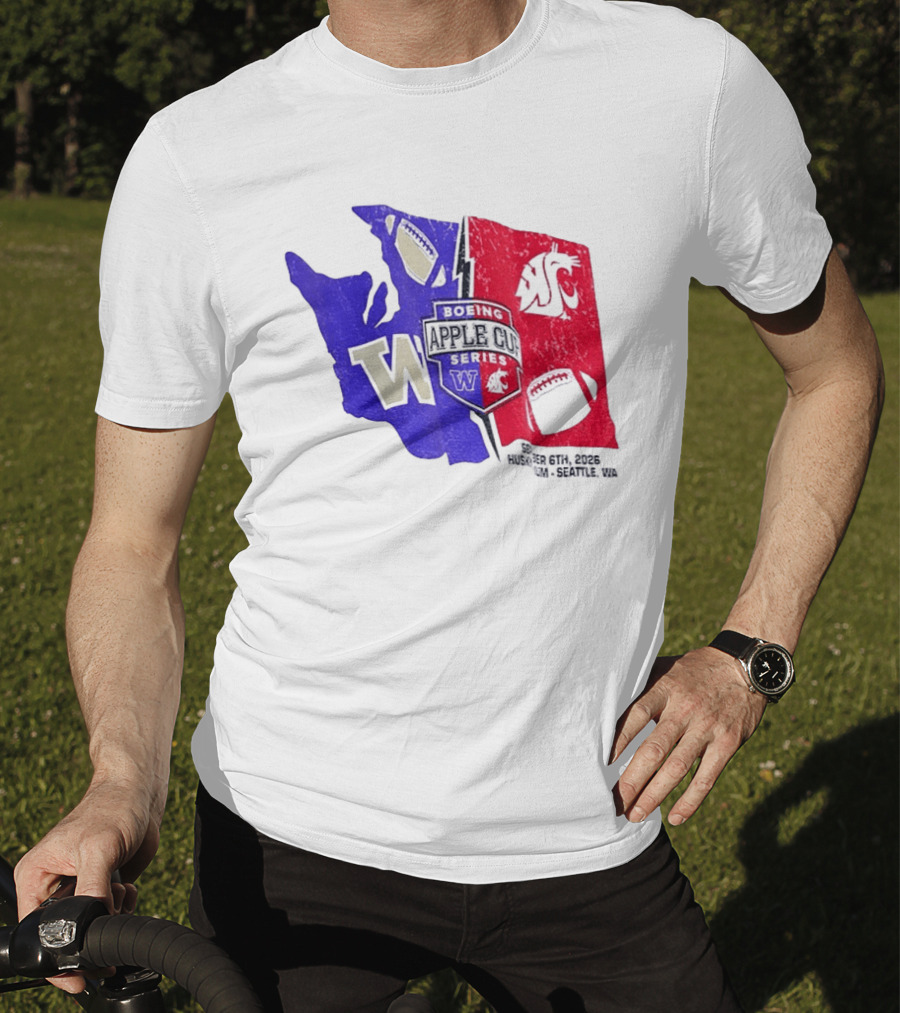 Boeing Apple Cup Series Washington Huskies Vs Cougars Sept 6th 2026 Seattle WA T-Shirt
