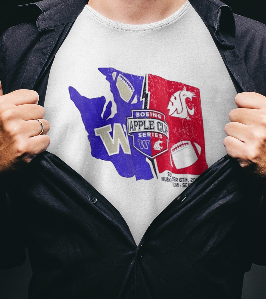Boeing Apple Cup Series Washington Huskies Vs Cougars Sept 6th 2026 Seattle WA T-Shirt